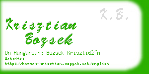 krisztian bozsek business card